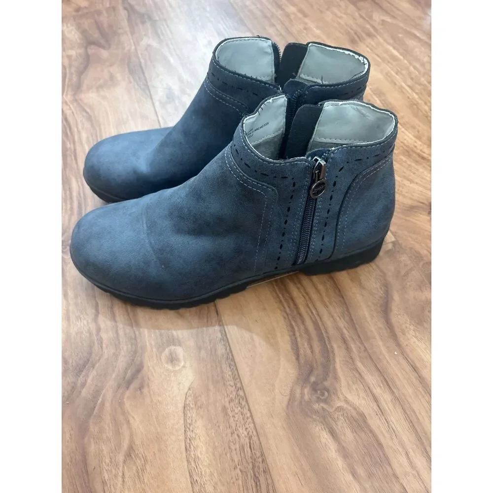 J Sport by Jambu Jenna Ankle Boots Dual Zip Memory Foam Size 9